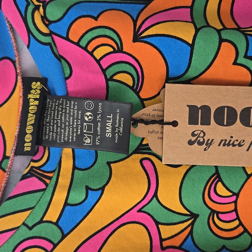 Nooworks Tee Dress Auderpopz print - Small - NWT - Picture 5 of 9